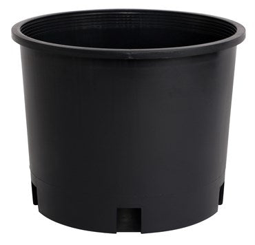 Gro Pro® Premium Nursery Pot - 3gal - Round Squat - Black - Reusable