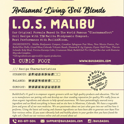 Build A Soil Living Organic Soil - Malibu Compost 1 CUFT