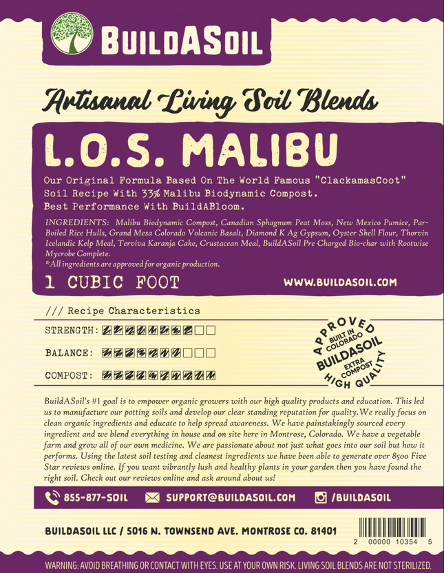 Build A Soil Living Organic Soil - Malibu Compost 1 CUFT