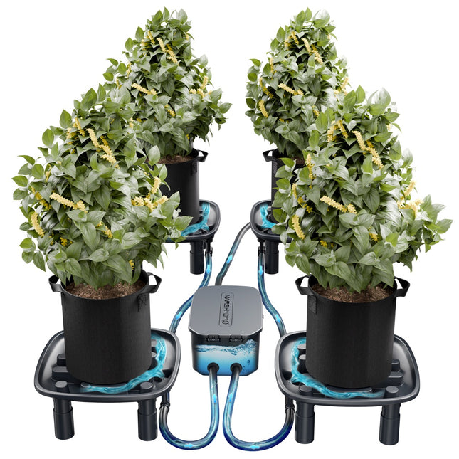 Mars Hydro auto-drainage system with 4 runoff trays