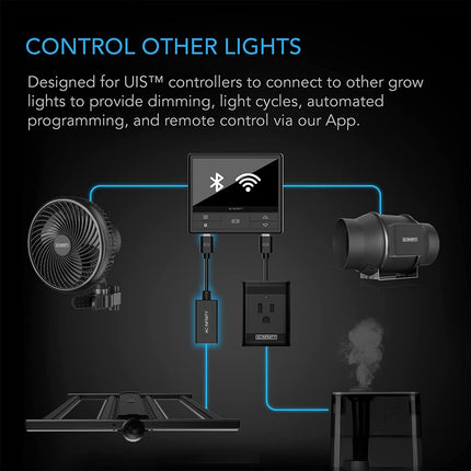 AC Infinity UIS Lighting Adapter Type-A, for RJ11/12 Connector Lights with PWM or 0-10V Dimmers