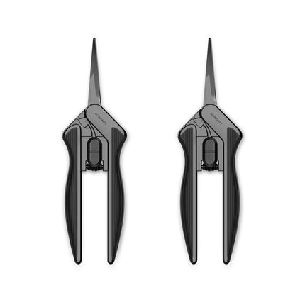 Stainless Steel Pruning Shear, Ergonomic Lightweight, 6.6” Straight Blades, 2-Pack