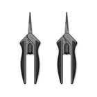 Stainless Steel Pruning Shear, Ergonomic Lightweight, 6.6” Straight Blades, 2-Pack