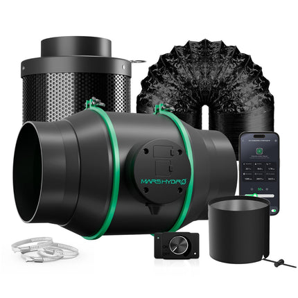 Mars Hydro iFresh 6-inch inline fan and carbon filter kit