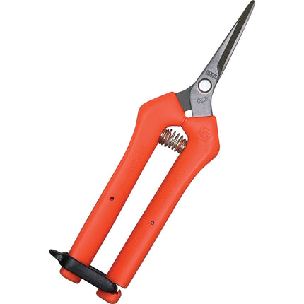 Chikamasa TP-500SRF Spring-loaded Curved Pruners with Fluorine Coating