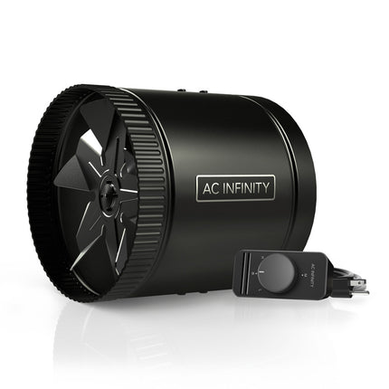 AC Infinity RAXIAL S8, Inline Booster Duct Fan with Speed Controller, 8-Inch
