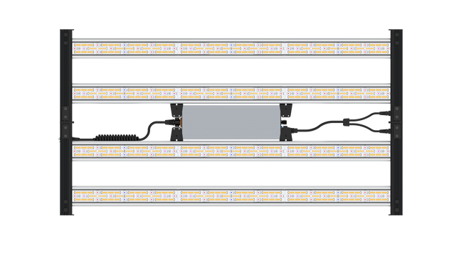 HortiBloom Mega Optic 500W LED grow light, underside view