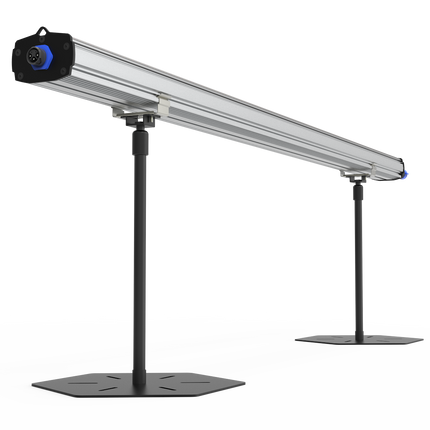 HortiBloom SubFlux120 under canopy LED bar on its pod stands