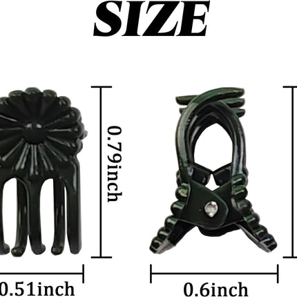 Plant Support Clip - Dark Green Flower Design (SINGLE)