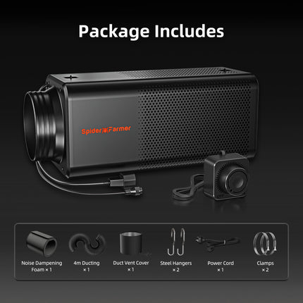 Spider Farmer 2-in-1 ventilation system package contents