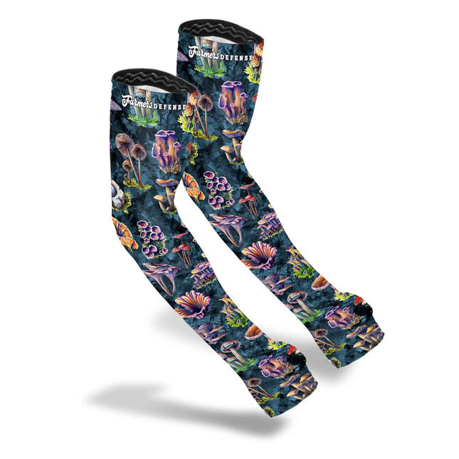 Farmer's Defense Protection Sleeves - Fungi Foragers - Grey (L/XL)
