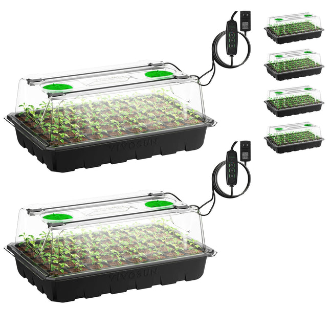 Vivosun 240-cell seed starter trays with LED light bars
