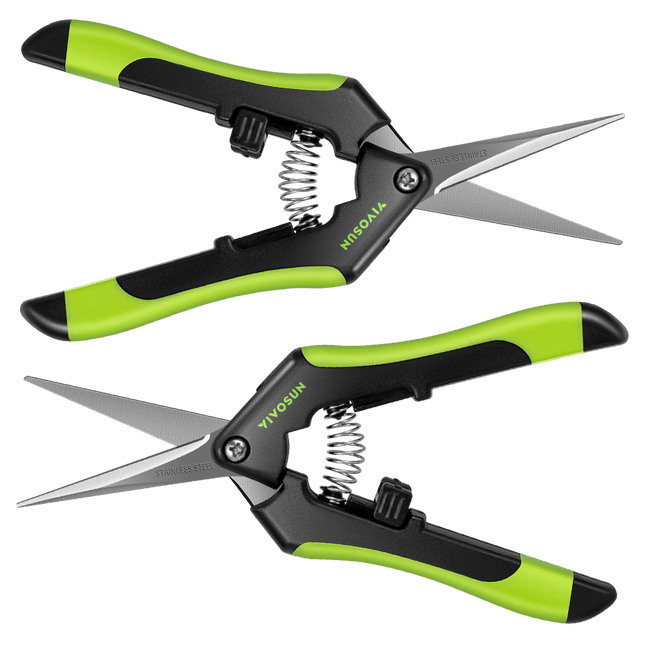 Vivosun spring-loaded pruning snips with straight stainless blades