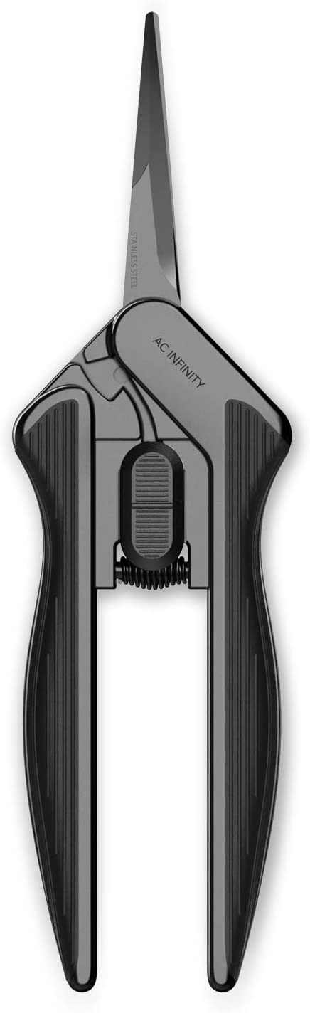 AC Infinity STAINLESS STEEL PRUNING SHEAR, ERGONOMIC LIGHTWEIGHT, 6.6” STRAIGHT BLADES