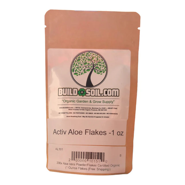 Build A Soil Aloe Vera Powder Flakes 200x Certified Organic - 1 Ounce