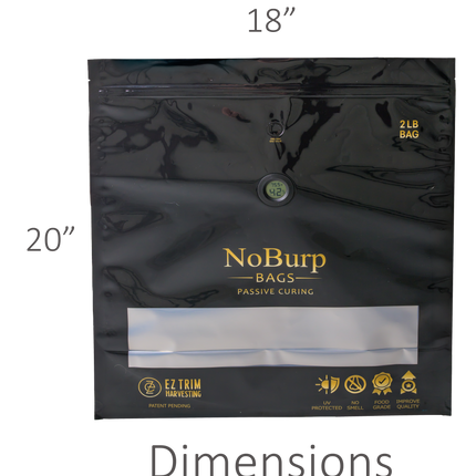 EZ Trim NoBurp Bags - 2 Pound (100 Pack)