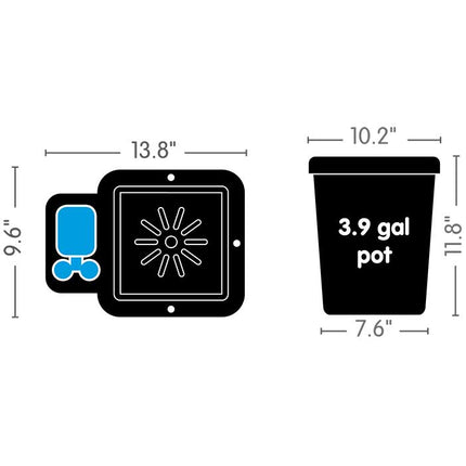 AutoPot 3.9 gal square pot