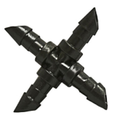 Grow1 Barbed Cross Connector - 1/4"  (PACK OF 10)