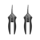 AC Infinity Stainless Steel Curved Pruning Shear, Ergonomic Lightweight, 6.6” Blades, 2-Pack