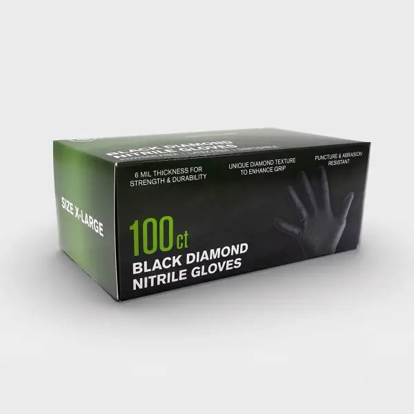 Floraflex Black Diamond Nitrile Glove 100 ct - Size XL