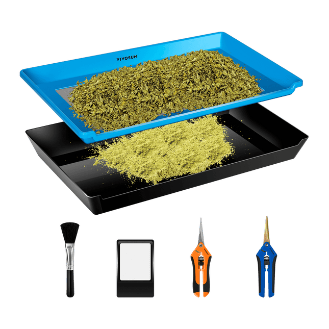 Vivosun 2-layer herb trimming tray, blue