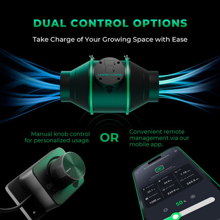 Mars Hydro iFresh fan manual speed controller and app control options