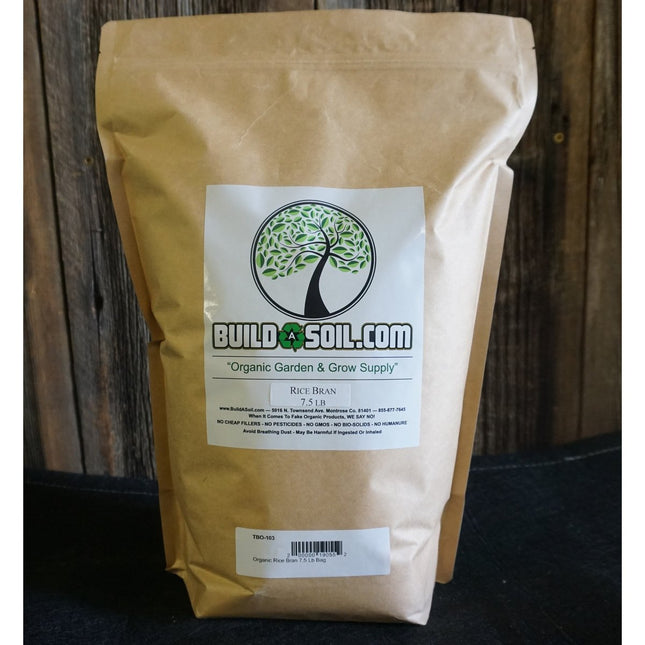 Build A Soil Organic Rice Bran - 7.5 lb