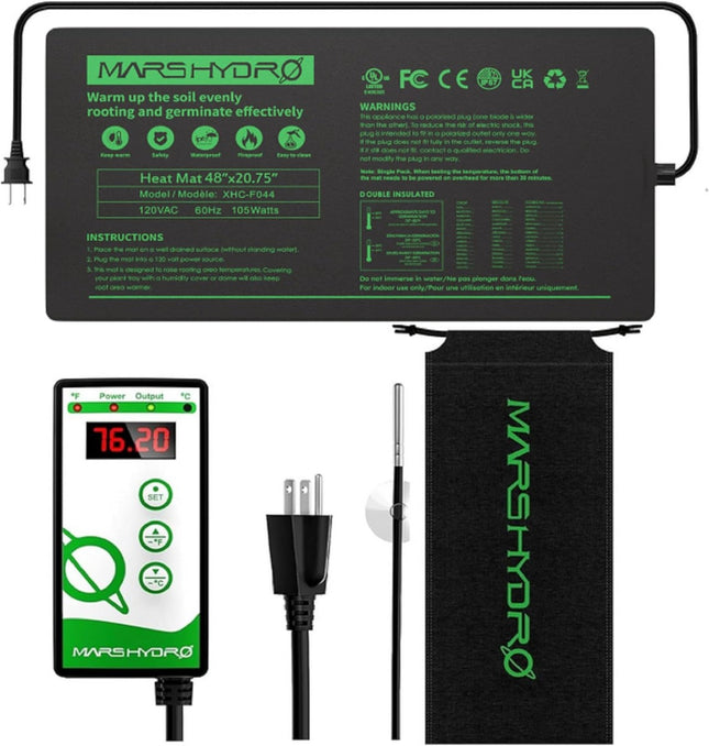 Mars Hydro 48 x 20.75 inch seedling heat mat with digital thermostat