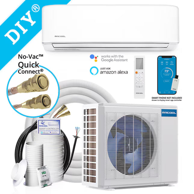 Mr Cool DIY 4th Generation E Star 36k BTU Ductless Mini-Split Heat Pump Complete System - 208-230V/60Hz