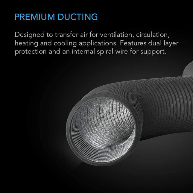 AC Infinity Flexible Four-Layer Ducting, 25-Ft Long, 6-Inch