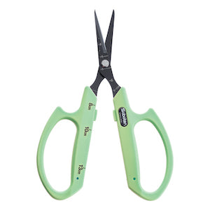 Saboten Fluorine Coated Angled Blade Trimming Scissors Green (PT-2)