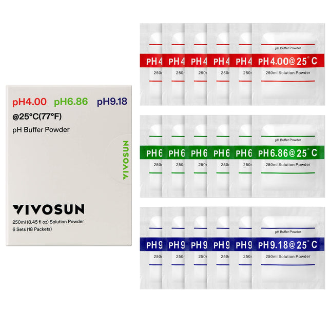 Vivosun pH buffer calibration powder 18-pack