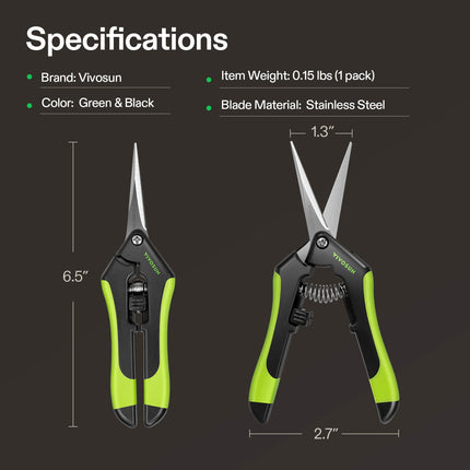 Vivosun pruning snips spring-loaded action
