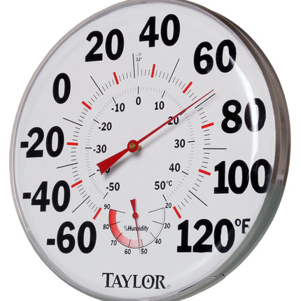 Taylor 12" Indoor / Outdoor Temperature & Humidity Gauge