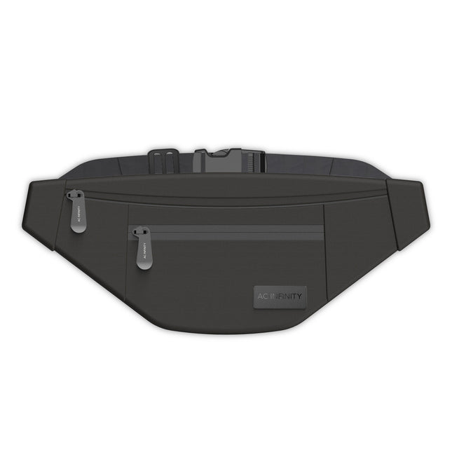 AC Infinity Smell Proof Belt Bag, Black, with 900D Nylon Fabric and Carbon Filter Lining