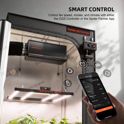 Spider Farmer 2-in-1 ventilation system smart control