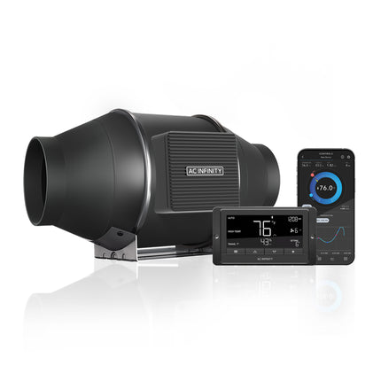 AC Infinity CLOUDLINE PRO T4, Quiet Inline Duct Fan System with Temperature Humidity VPD Controller, 4-Inch