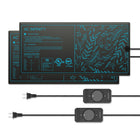 AC Infinity SUNCORE A3X2, Dual Seedling Heat Mats with Heat Controller, IP-67 Waterproof, 10