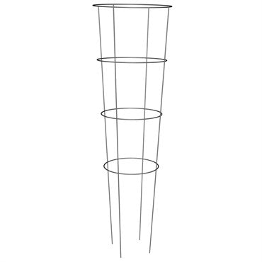 Panacea® Tomato Cage - Galvanized - 16in Diam x 54in H - 4 Rings x 4 Legs