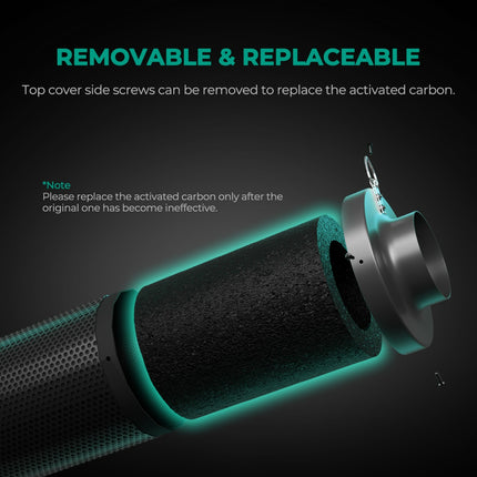 Mars Hydro 6-inch refillable carbon filter