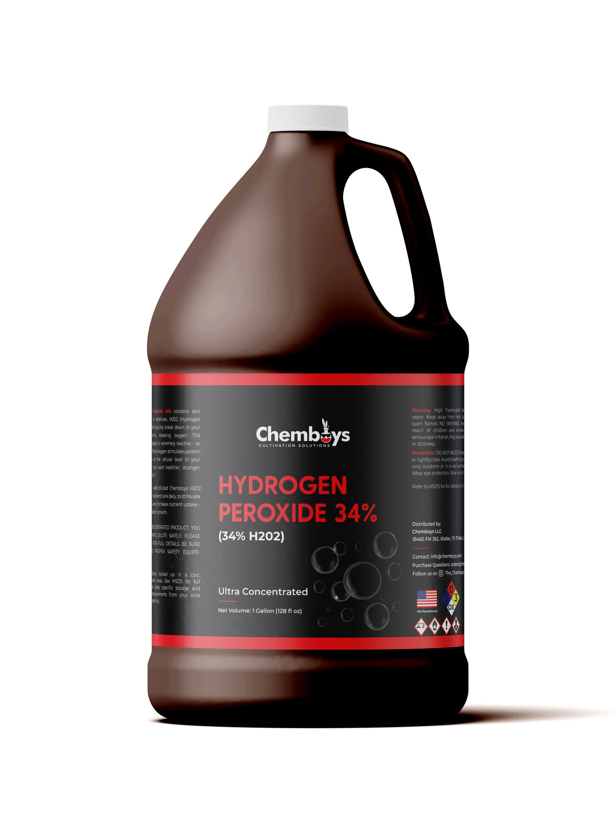 Chemboys Hydrogen Peroxide H2O2 34% - 1 Gal