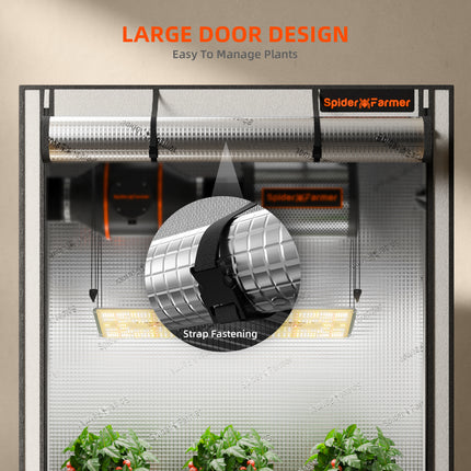 Spider Farmer Pro grow tent door straps