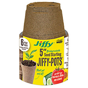 Jiffy-Pots 5" Round 6 Pack
