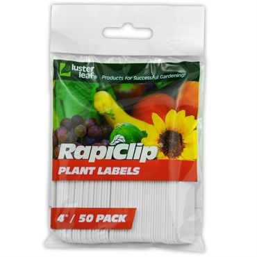 Luster Leaf® Rapiclip® Plastic Plant Labels -  50pk - 4in (WHITE)