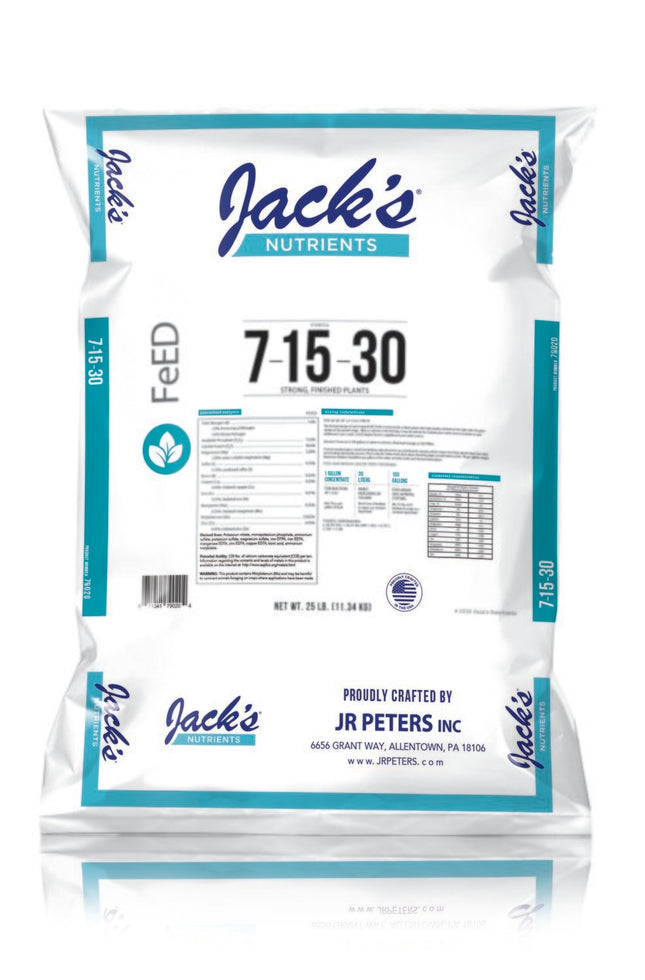 Jacks Nutrients Finish 7-15-30 - 25LB