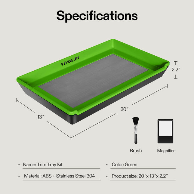 Vivosun trimming tray 150 micron mesh sifter