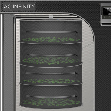 AC Infinity Hanging Herb Drying Rack, Four Tiers - 24in