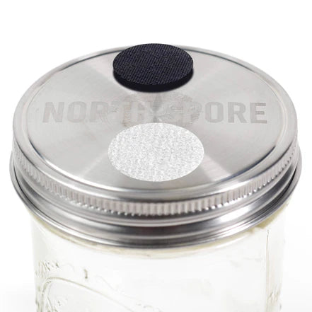 North Spore 'Wide Mouth' Culture Jar Lid with Port & Filter - SINGLE