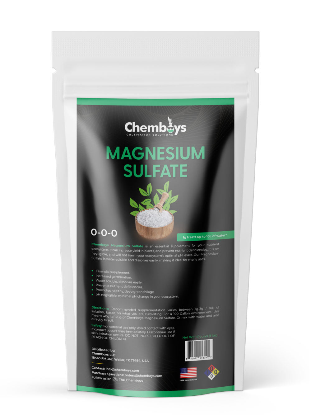 Chemboys MagSulfate (Magnesium Supplement) - 1 LB