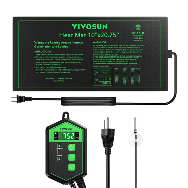 Vivosun seedling heat mat and digital thermostat combo